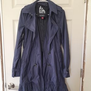 Blue Ruffled Raincoat